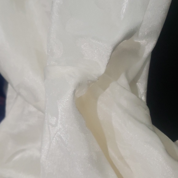 Christian Dior Vintage 1970s Silk White Pajama Floral Set Size Small - Picture 13 of 13